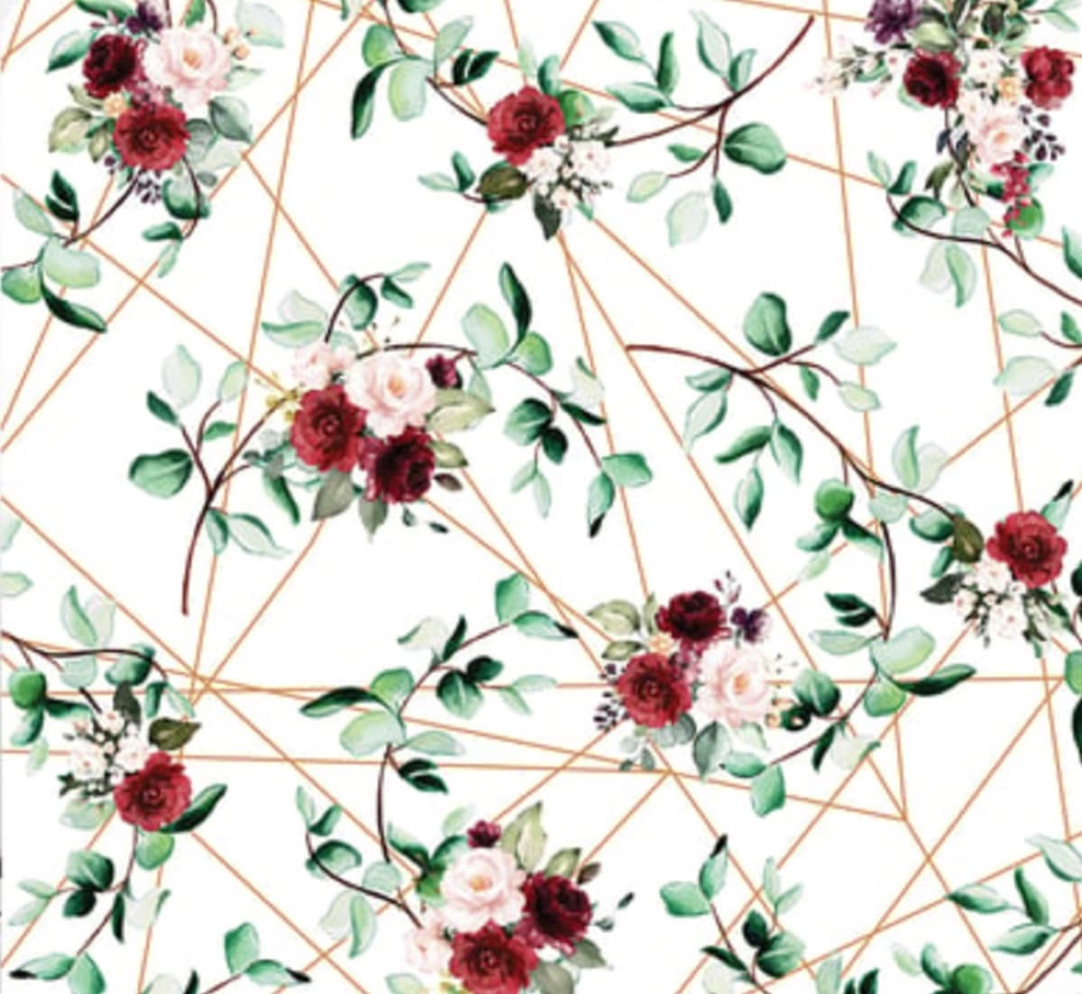 Geometric Masala Flowers photo booth backdrop