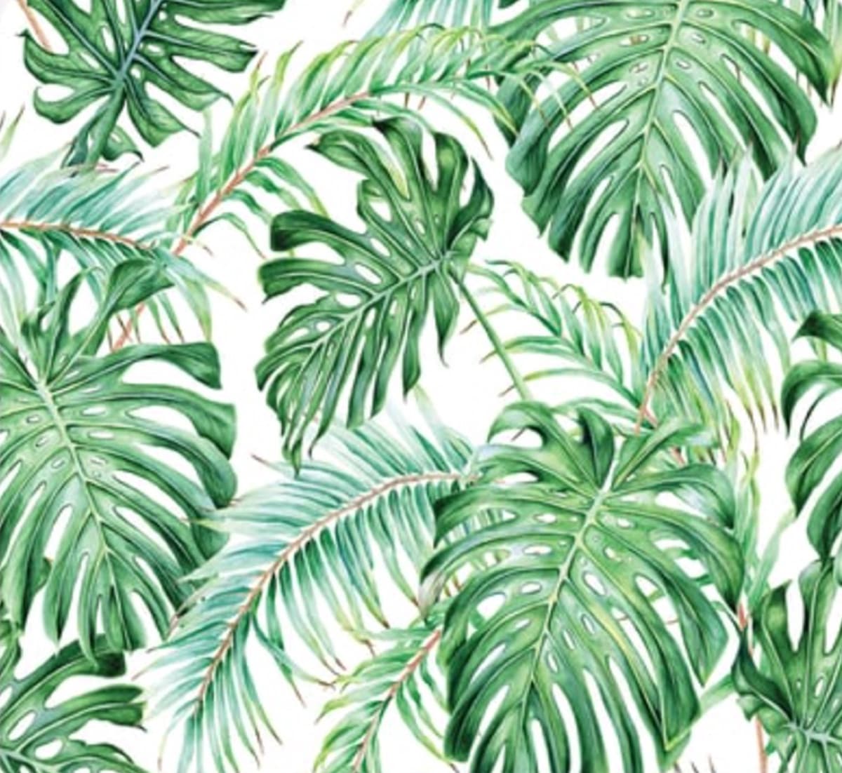 Water Colour Leaves photo booth backdrop