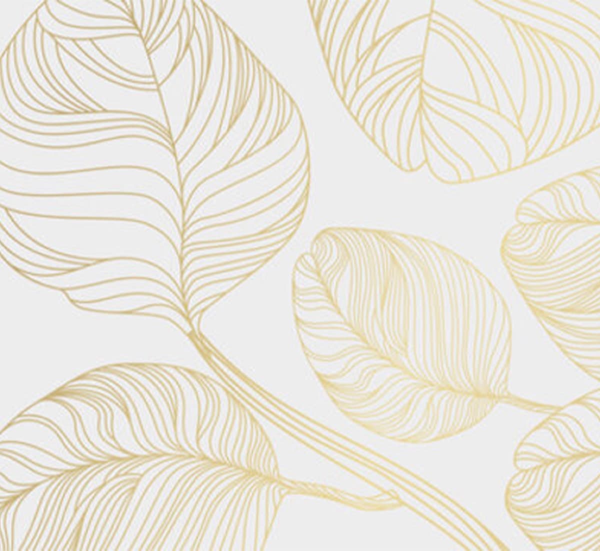White & Gold Leaves photo booth backdrop