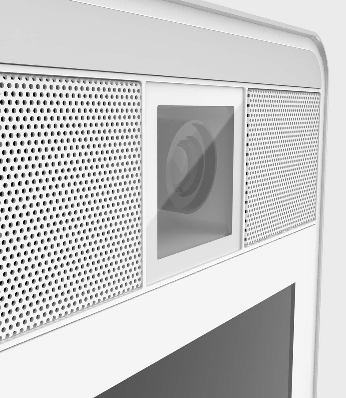 Close-up of the booth camera and tilting head