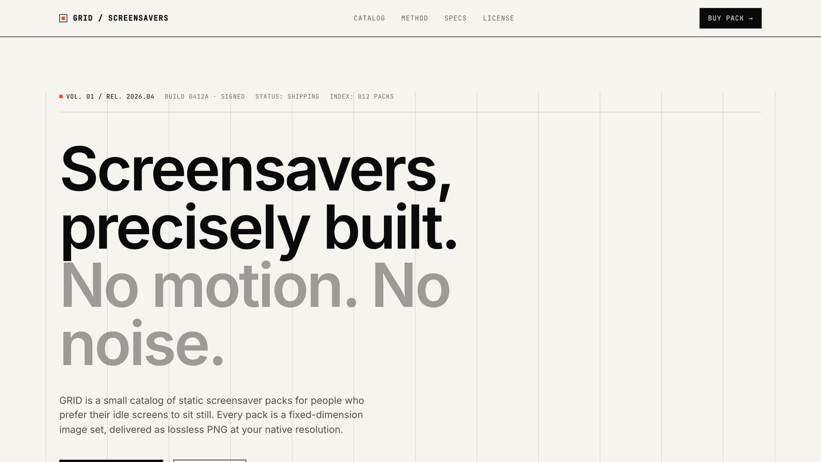 Screensavers — GRID preview