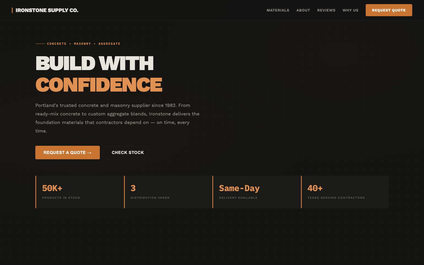Building Materials — Concrete Bunker
