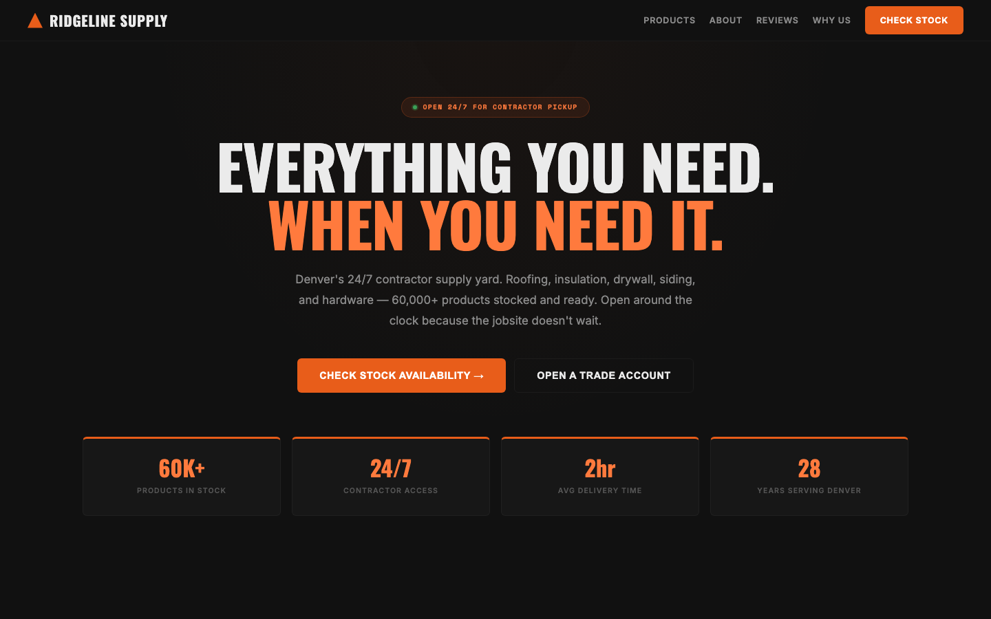 Building Materials — Night Build