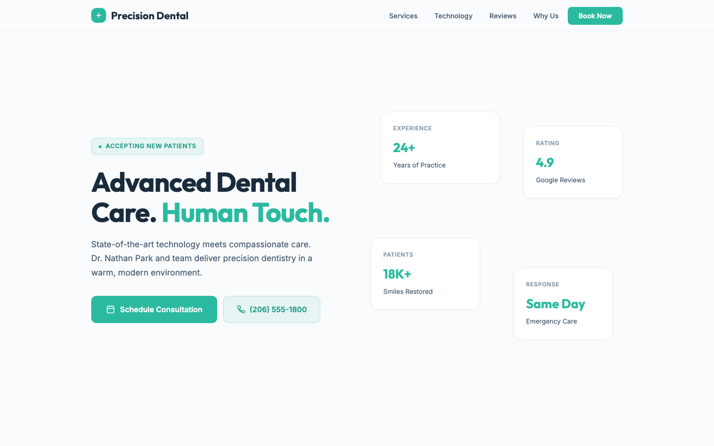Precision Dental — Advanced Care, Human Touch