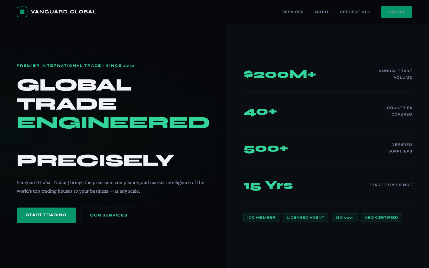 Vanguard Global Trading — Premier International Commerce