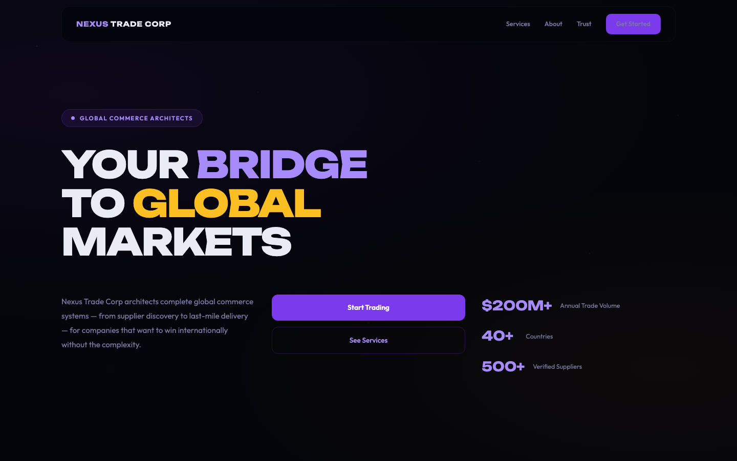 Nexus Trade Corp — Global Commerce Architects