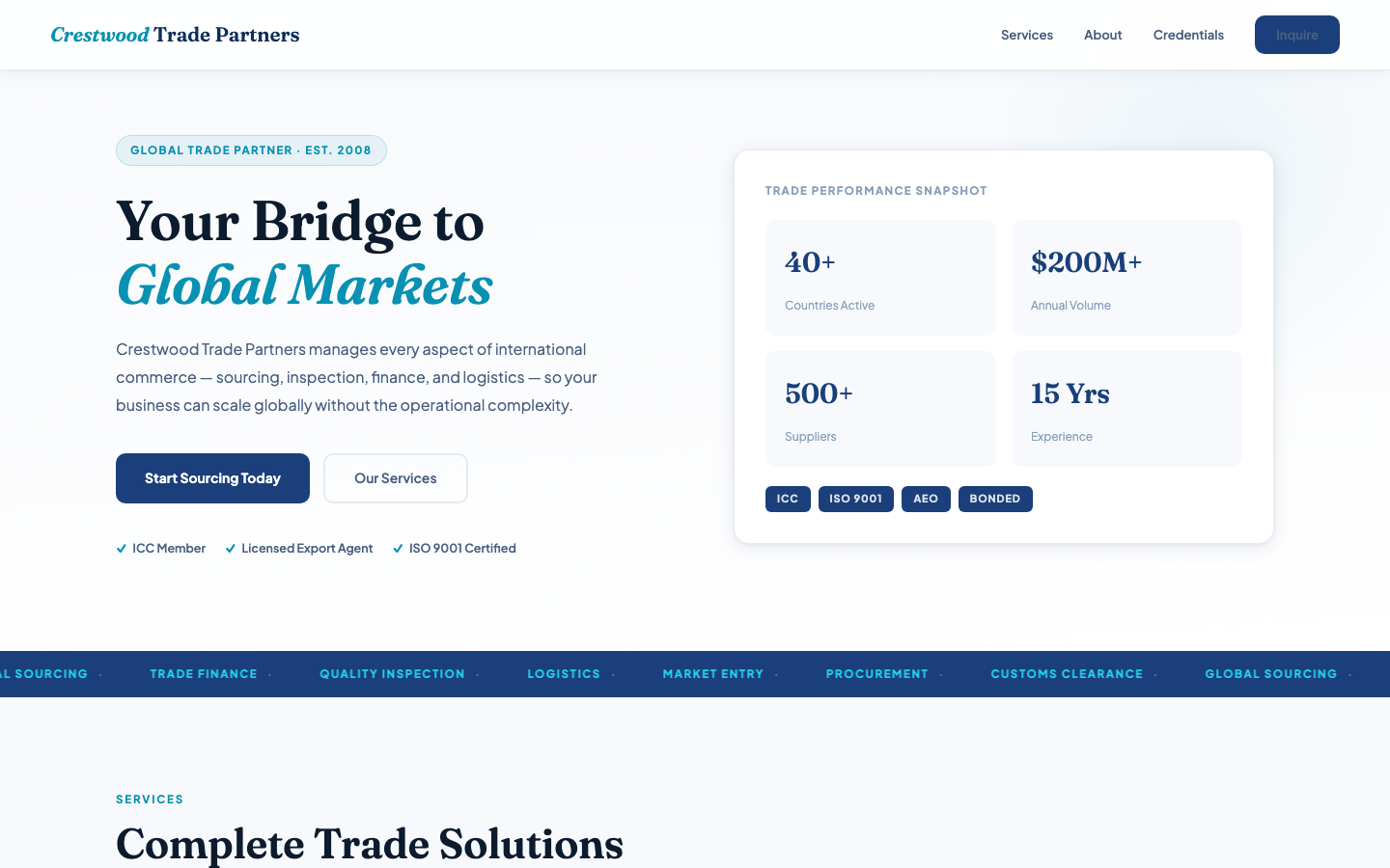 Crestwood Trade Partners — Global Sourcing Solutions