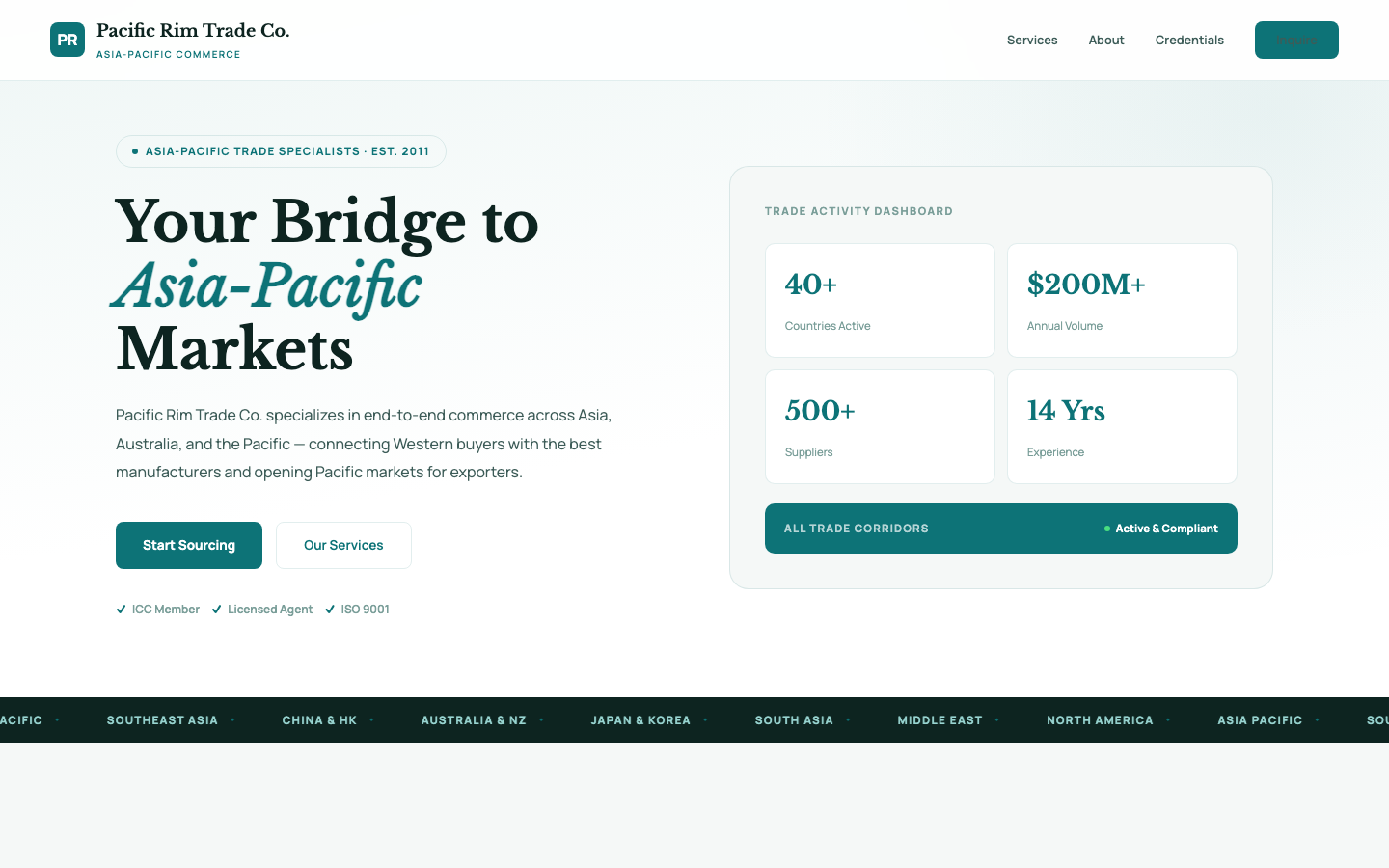 Pacific Rim Trade Co. — Asia-Pacific Commerce Specialists