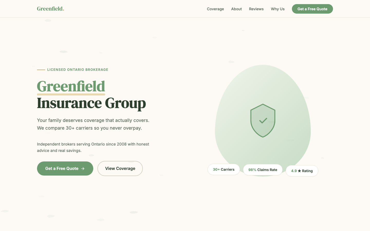 Greenfield Insurance — Friendly Neighbourhood Broker