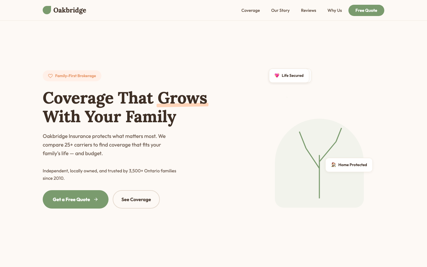 Oakbridge Insurance — Family-Focused Protection