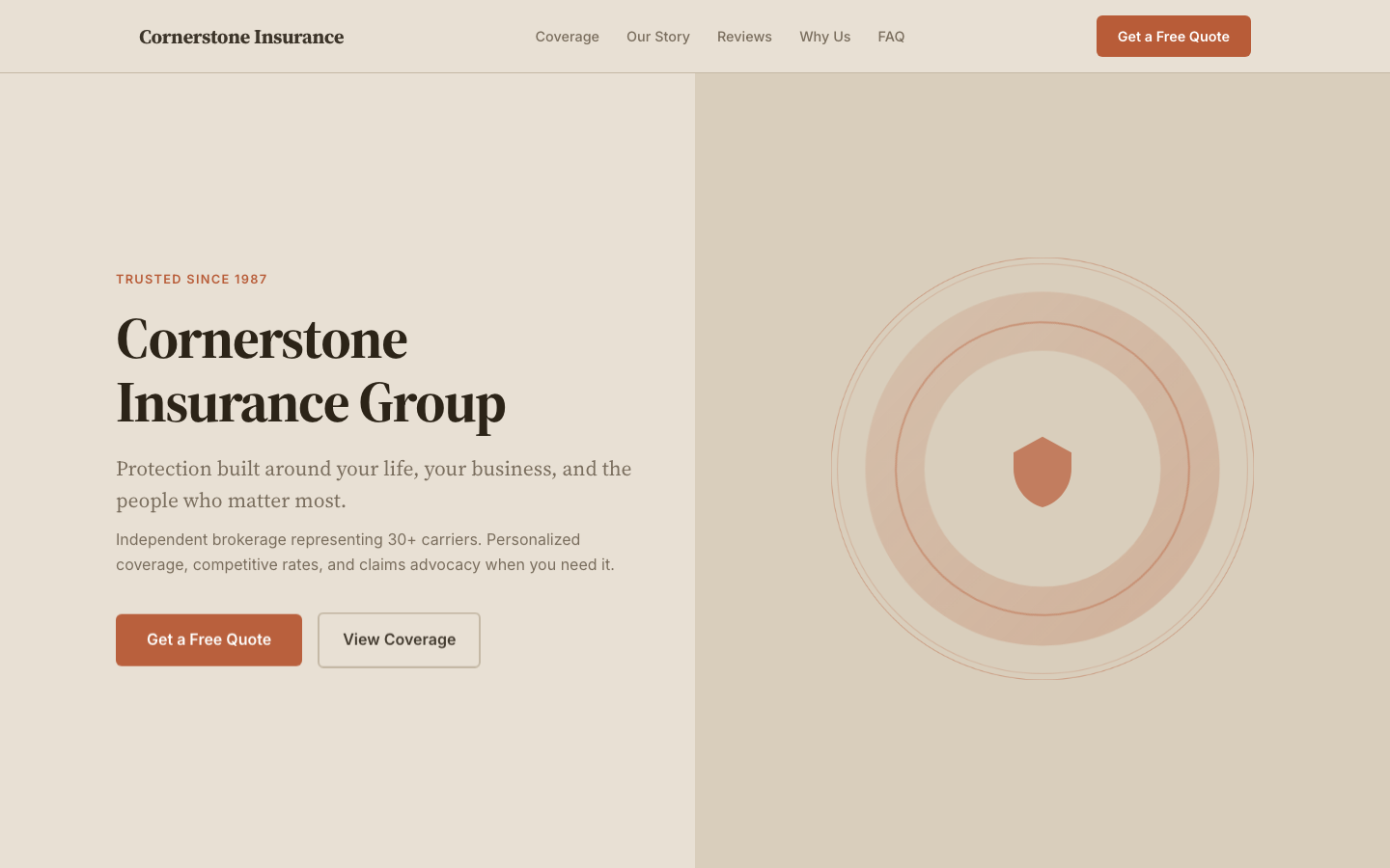 Insurance Agency — Sandstone Editorial
