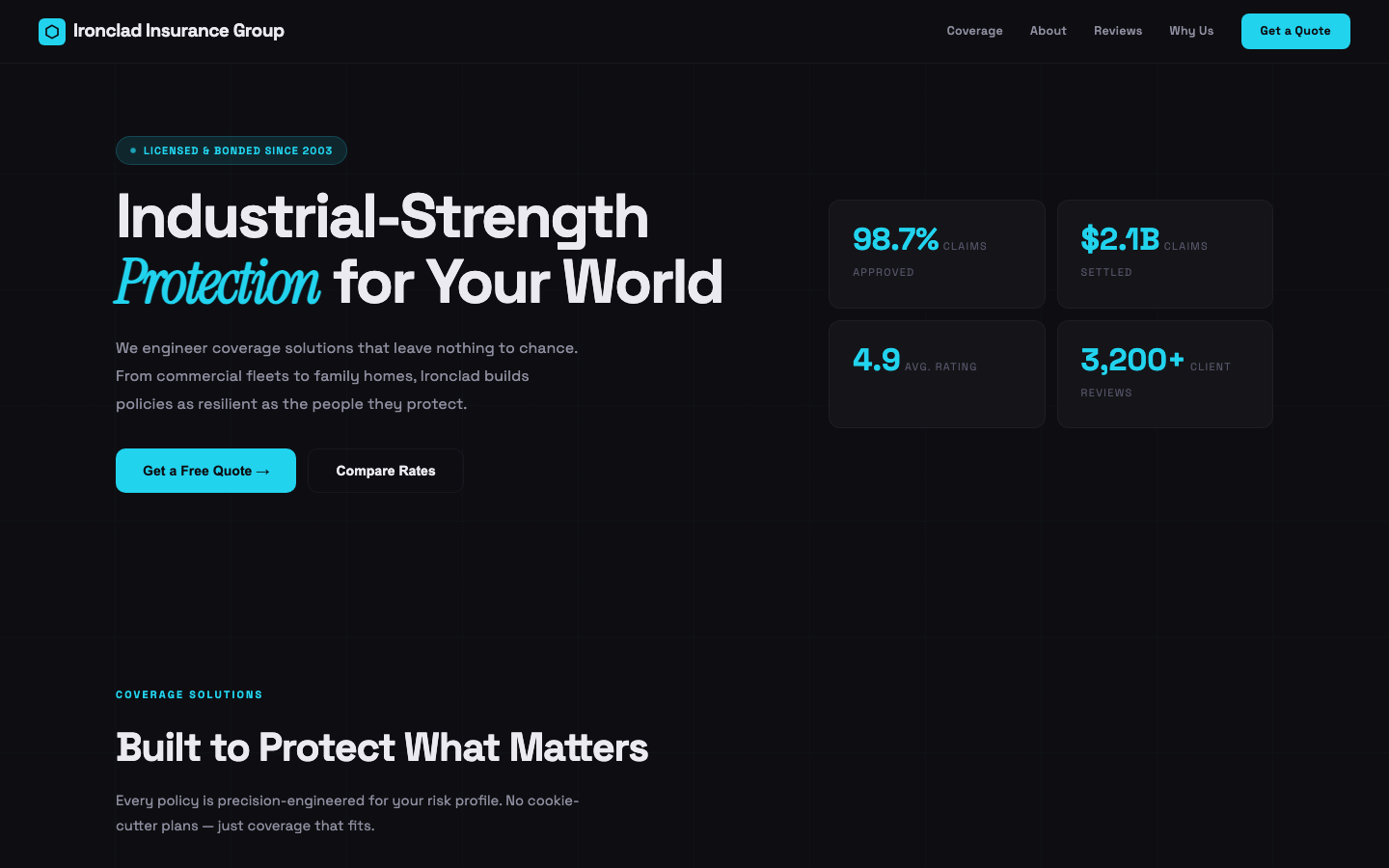 Insurance Brokerage — Industrial Grid Dark