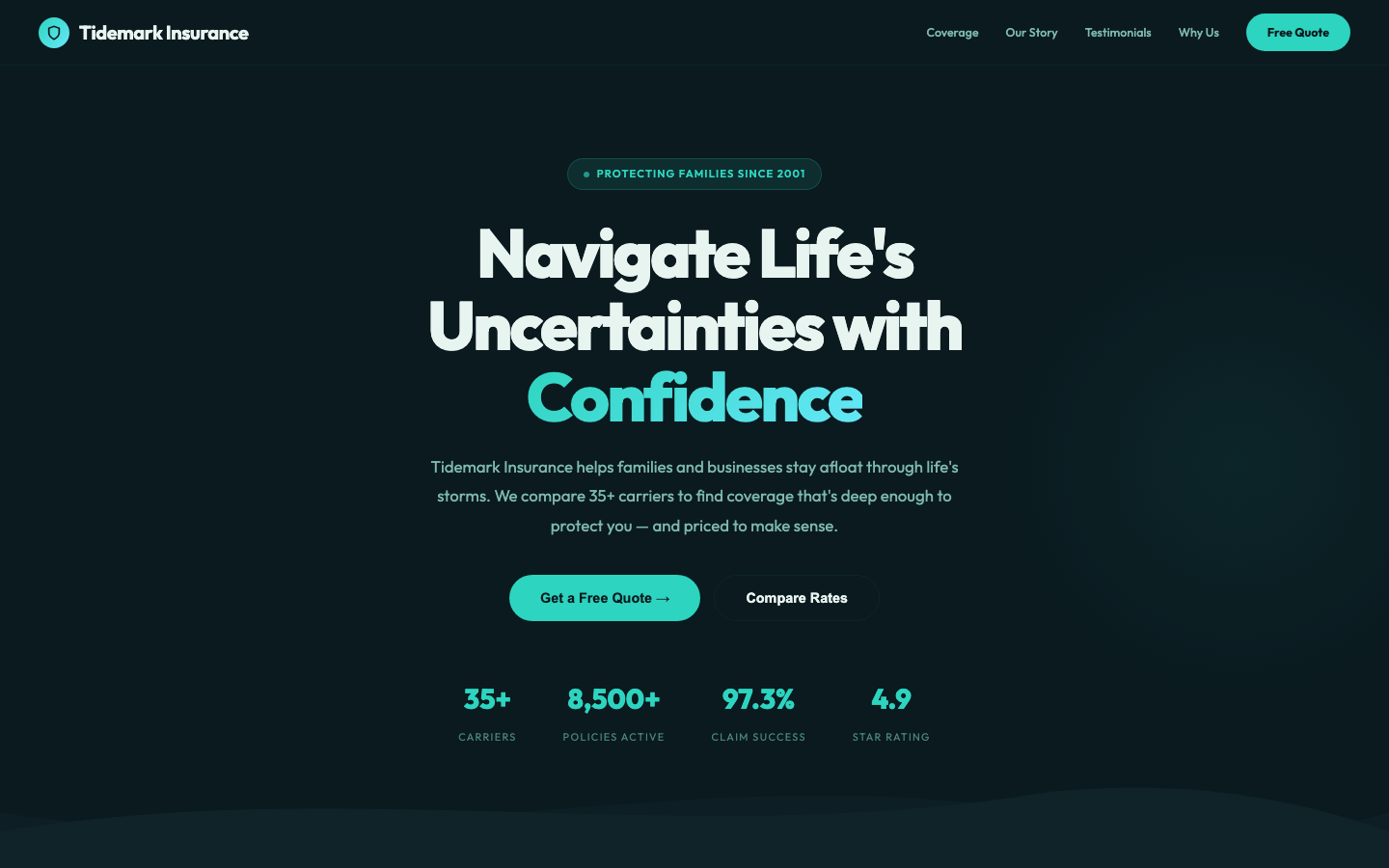 Insurance Brokerage — Deep Ocean Teal