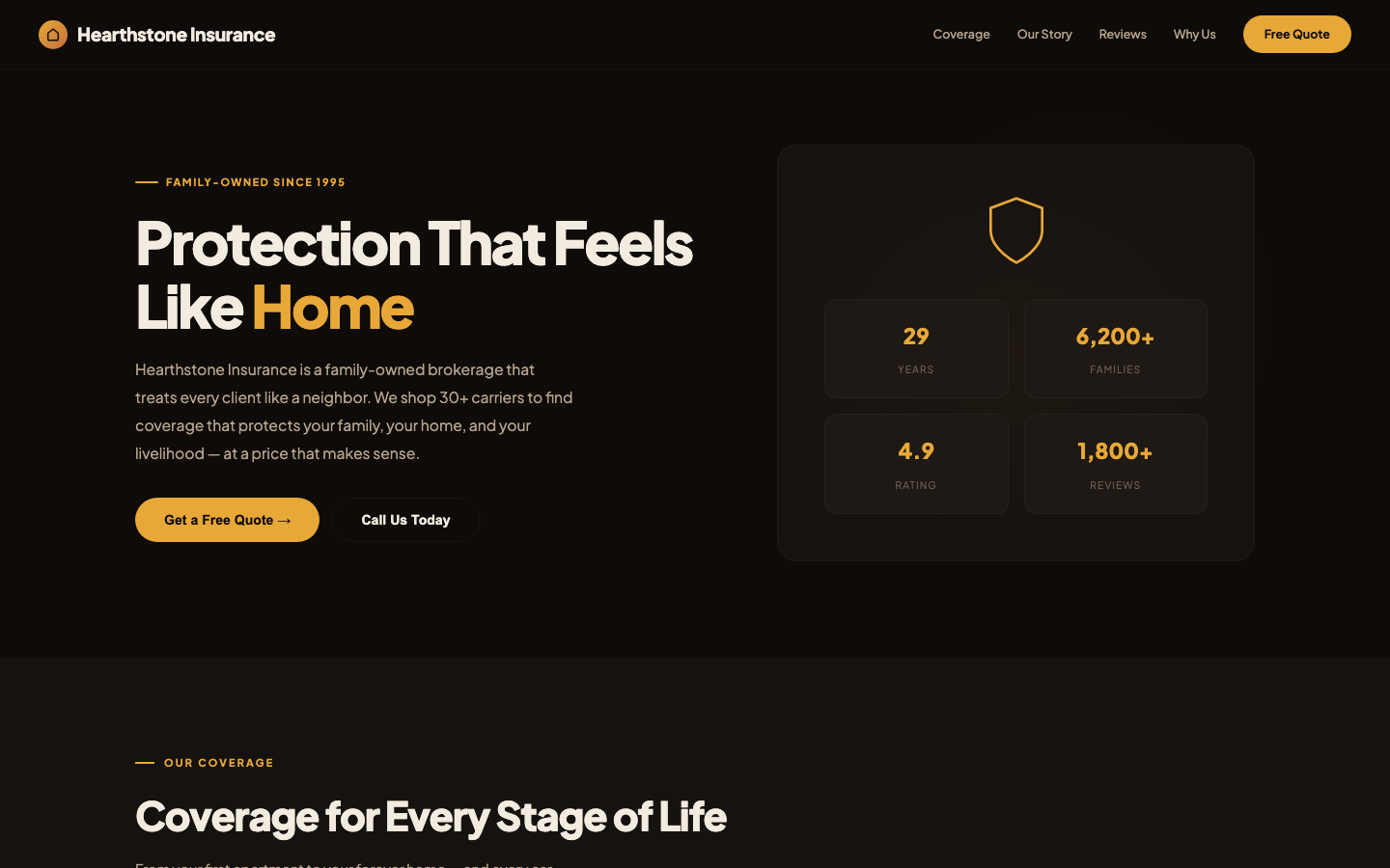 Insurance Brokerage — Warm Dark Mahogany