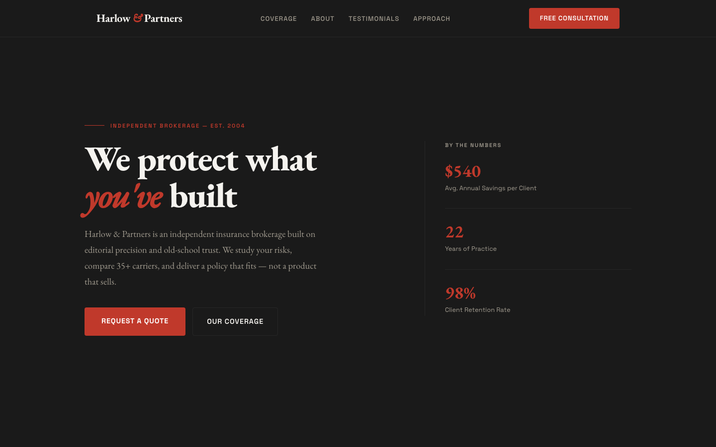 Harlow & Partners — Zebra Editorial Insurance