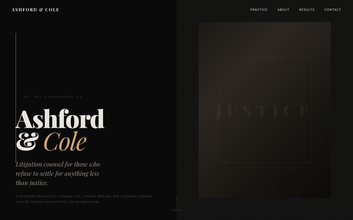 Law Firm — Editorial Noir