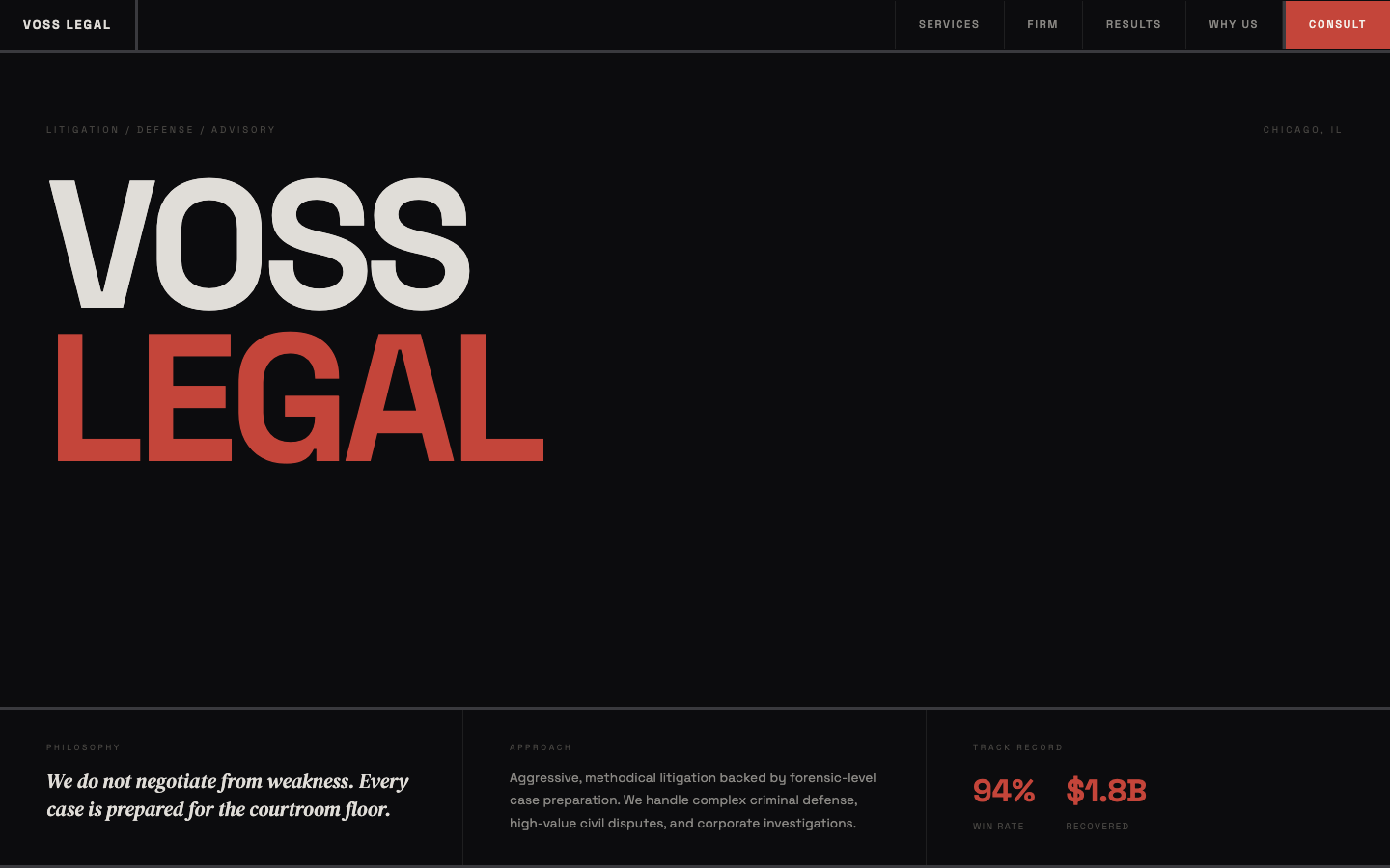 Law Firm — Brutalist Type