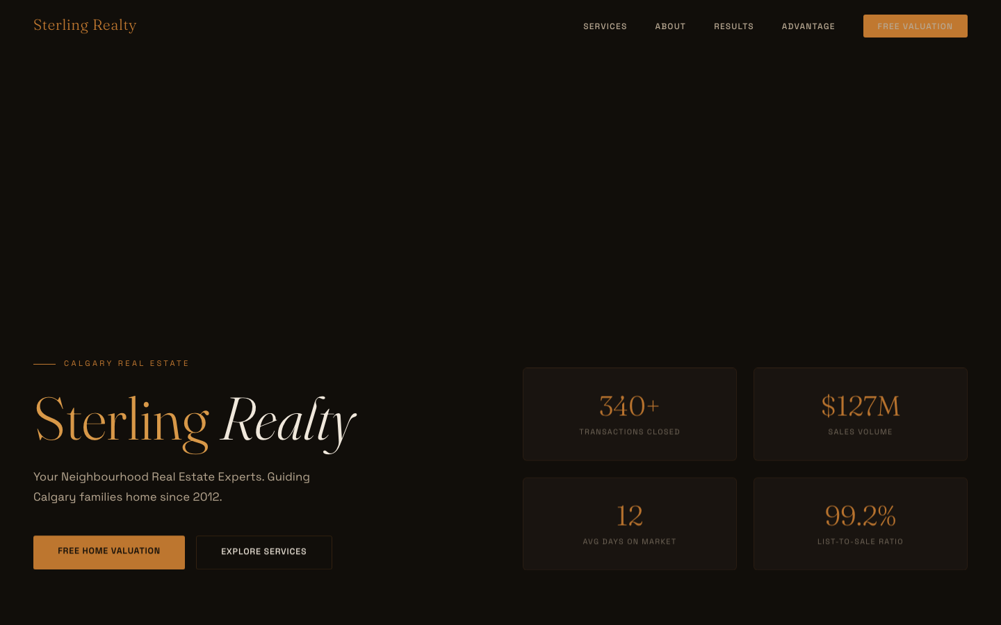 Sterling Realty — Grid Cards Espresso
