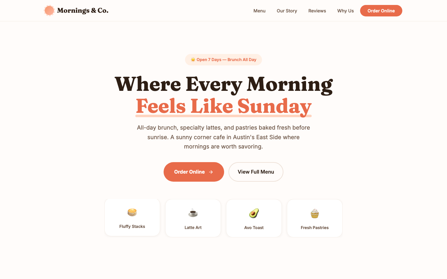 Mornings & Co. — All-Day Brunch Cafe