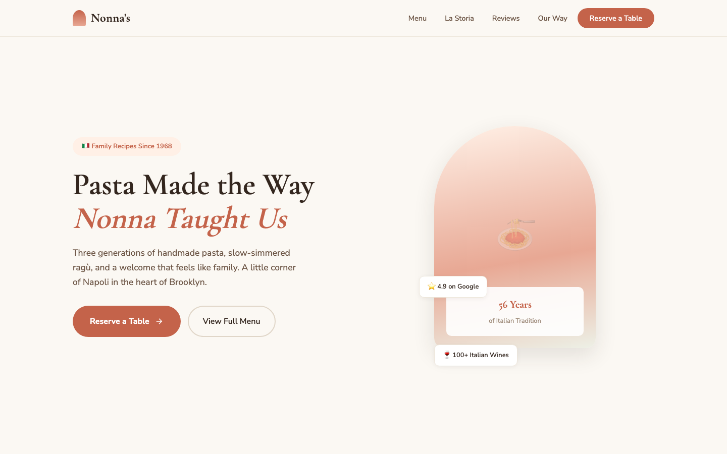 Nonna's — Authentic Italian Trattoria