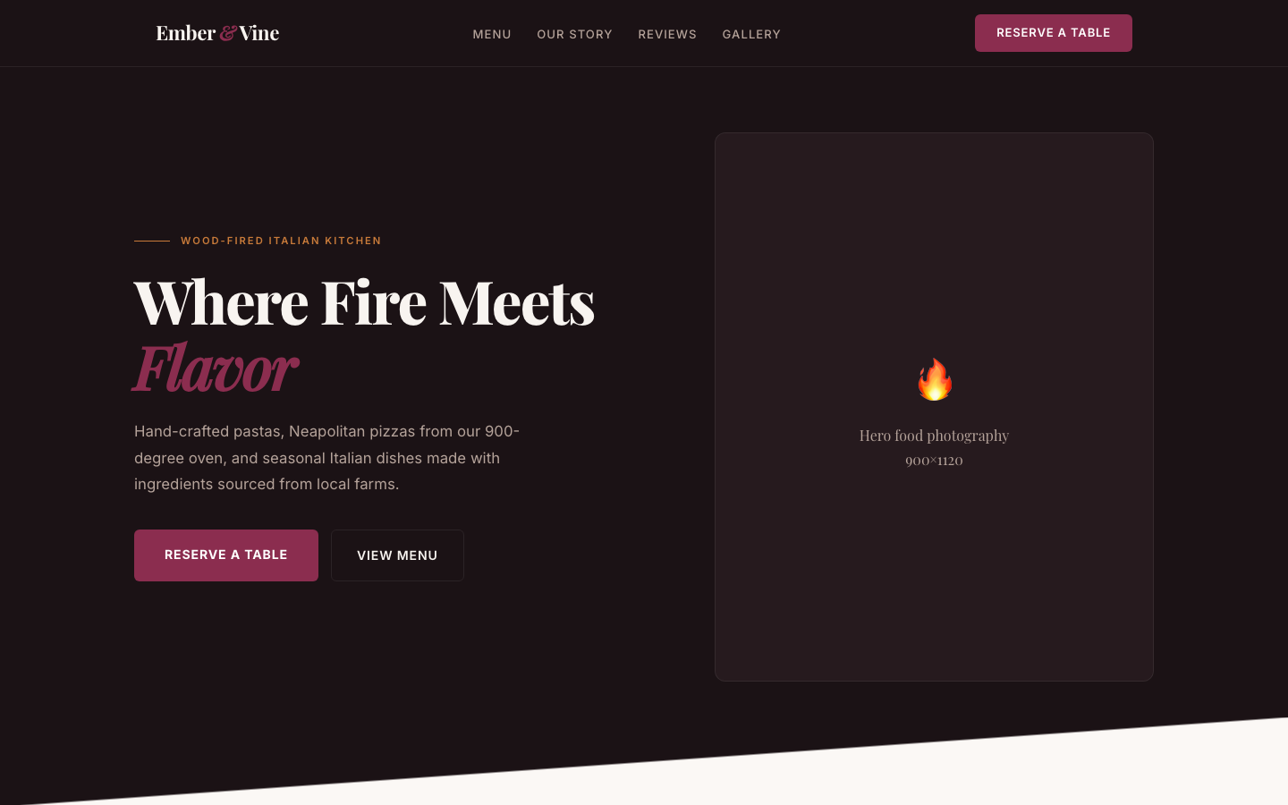 Ember & Vine — Wood-Fired Kitchen