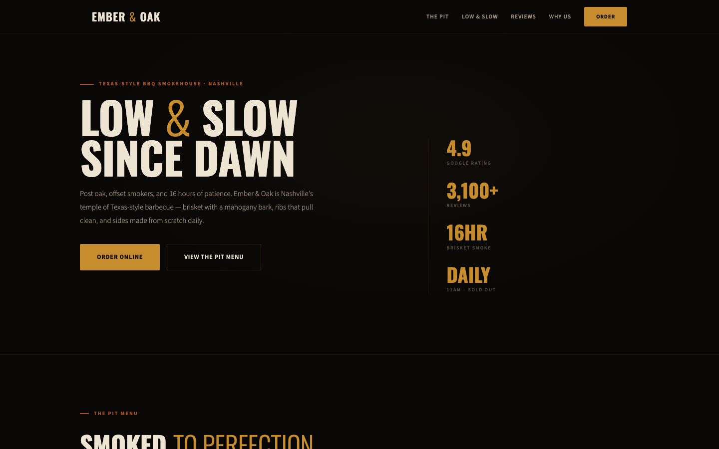 Ember & Oak — BBQ Smokehouse