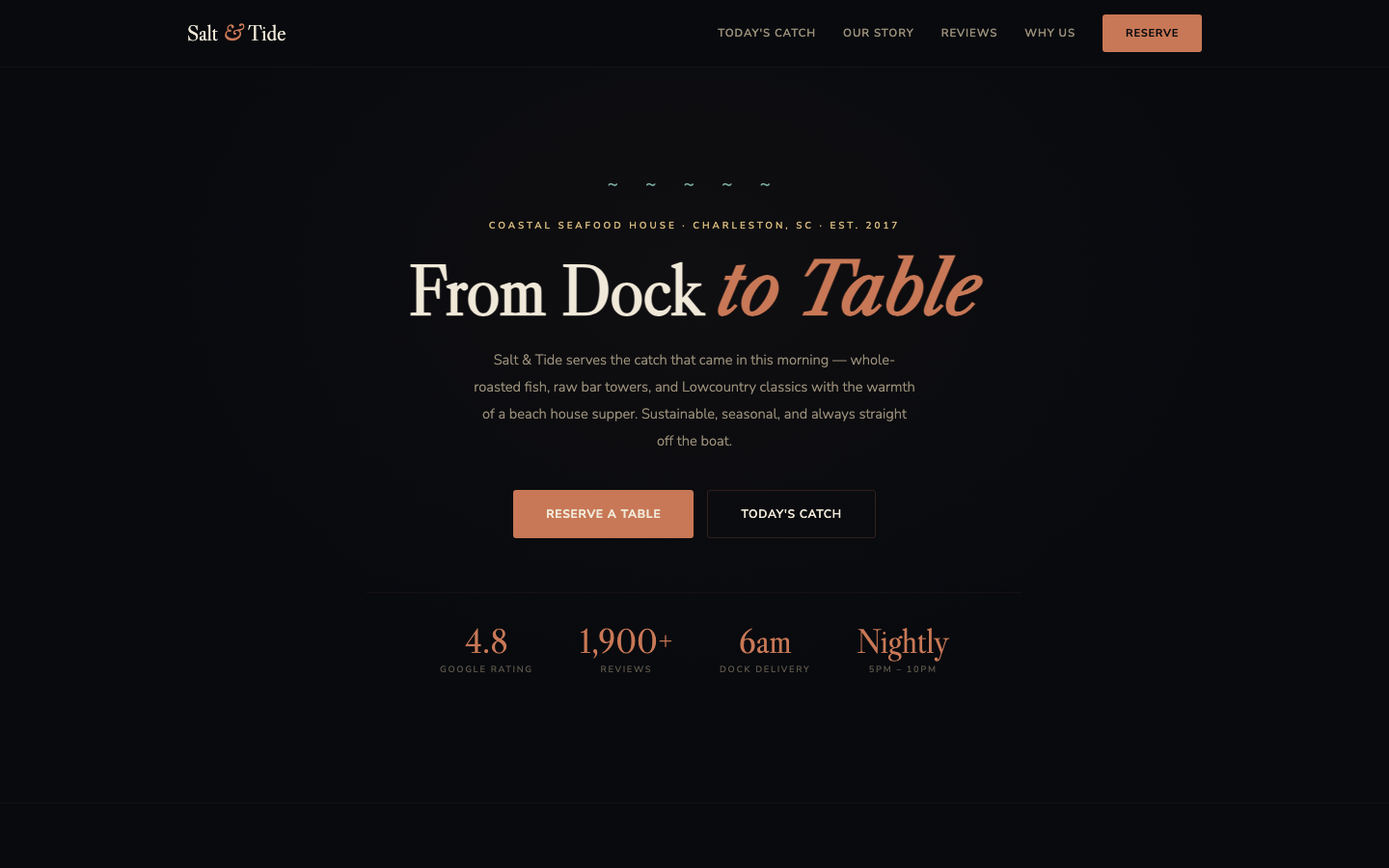 Salt & Tide — Coastal Seafood House