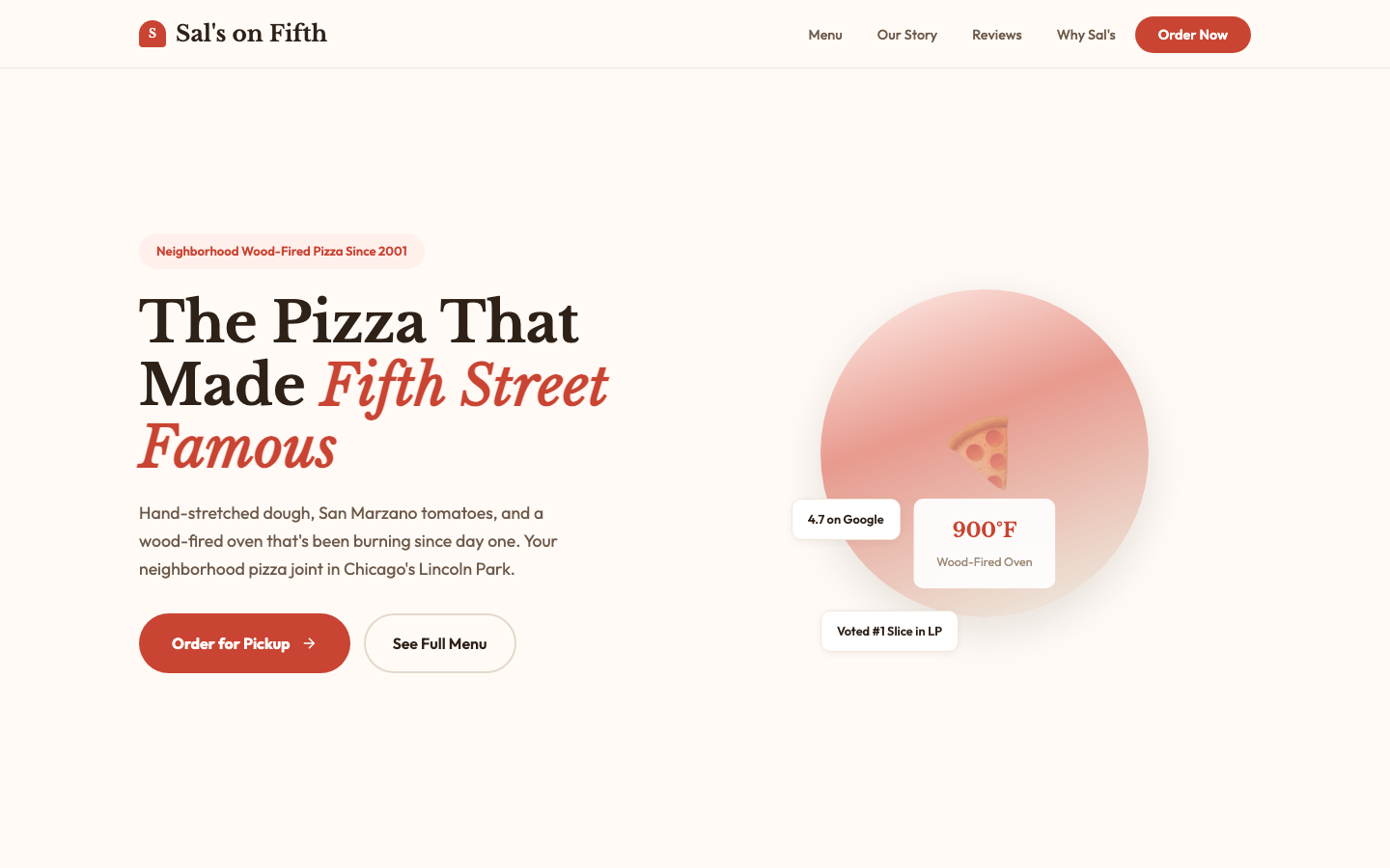 Sal's on Fifth — Wood-Fired Pizza & Bar