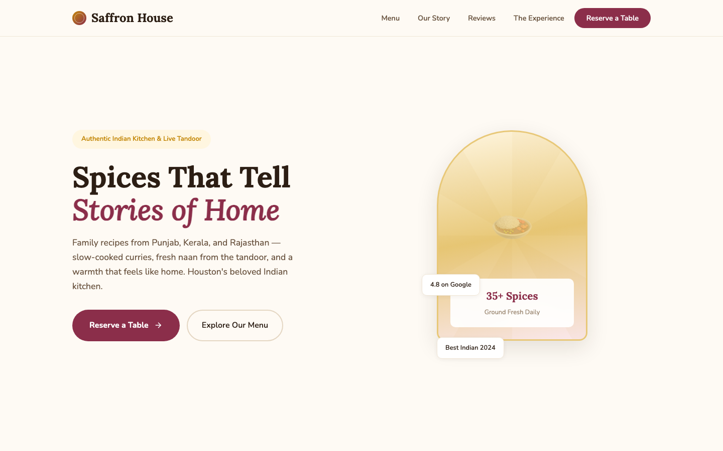 Saffron House — Indian Kitchen & Tandoor