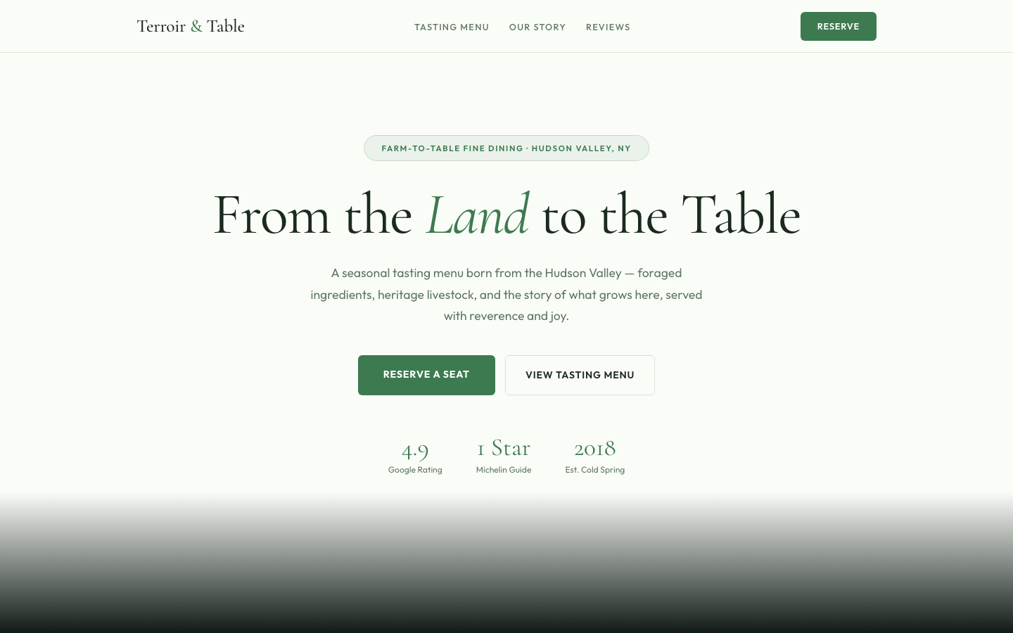 Terroir & Table — Farm-to-Table Fine Dining