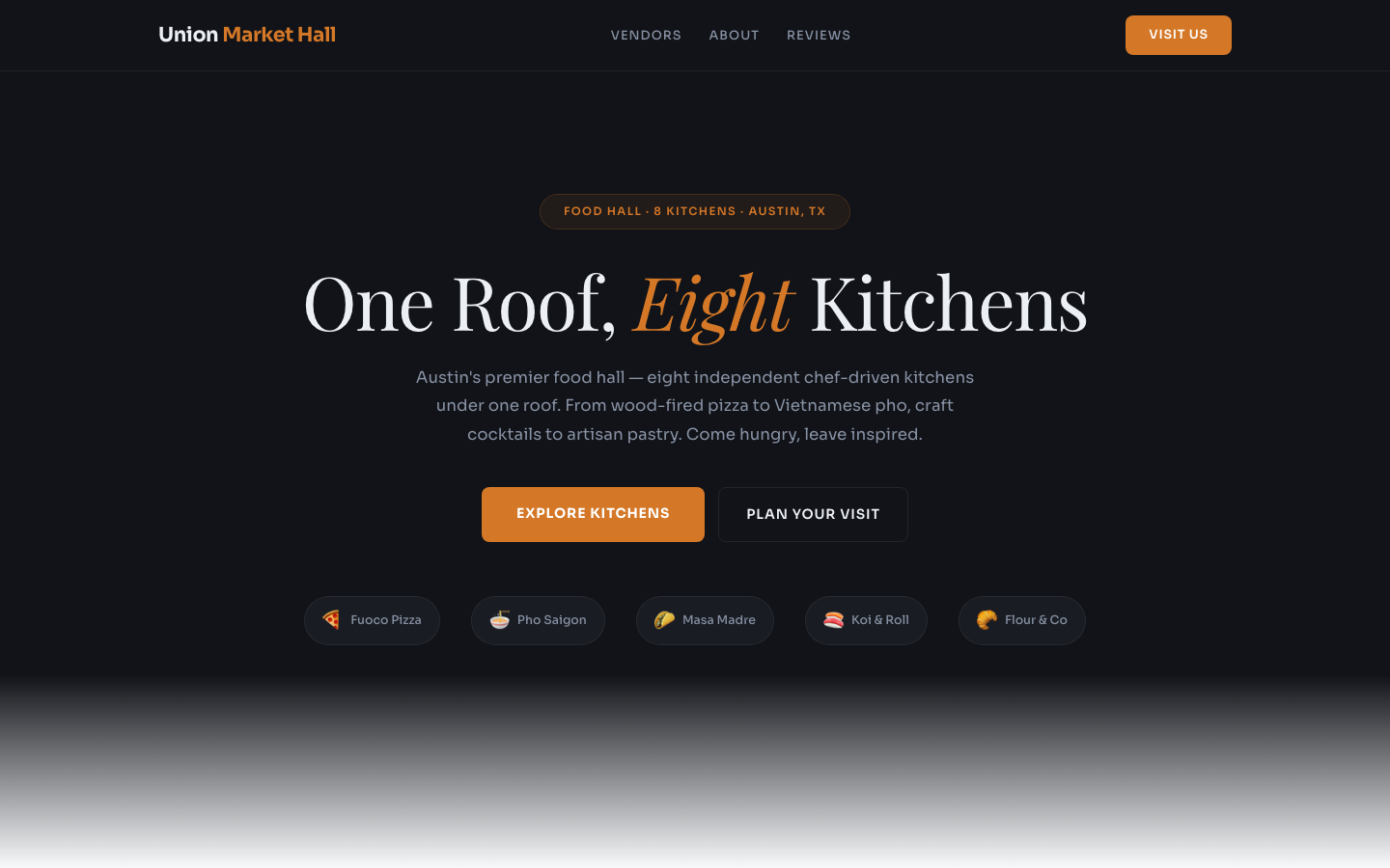 Union Market Hall — Multi-Concept Food Hall