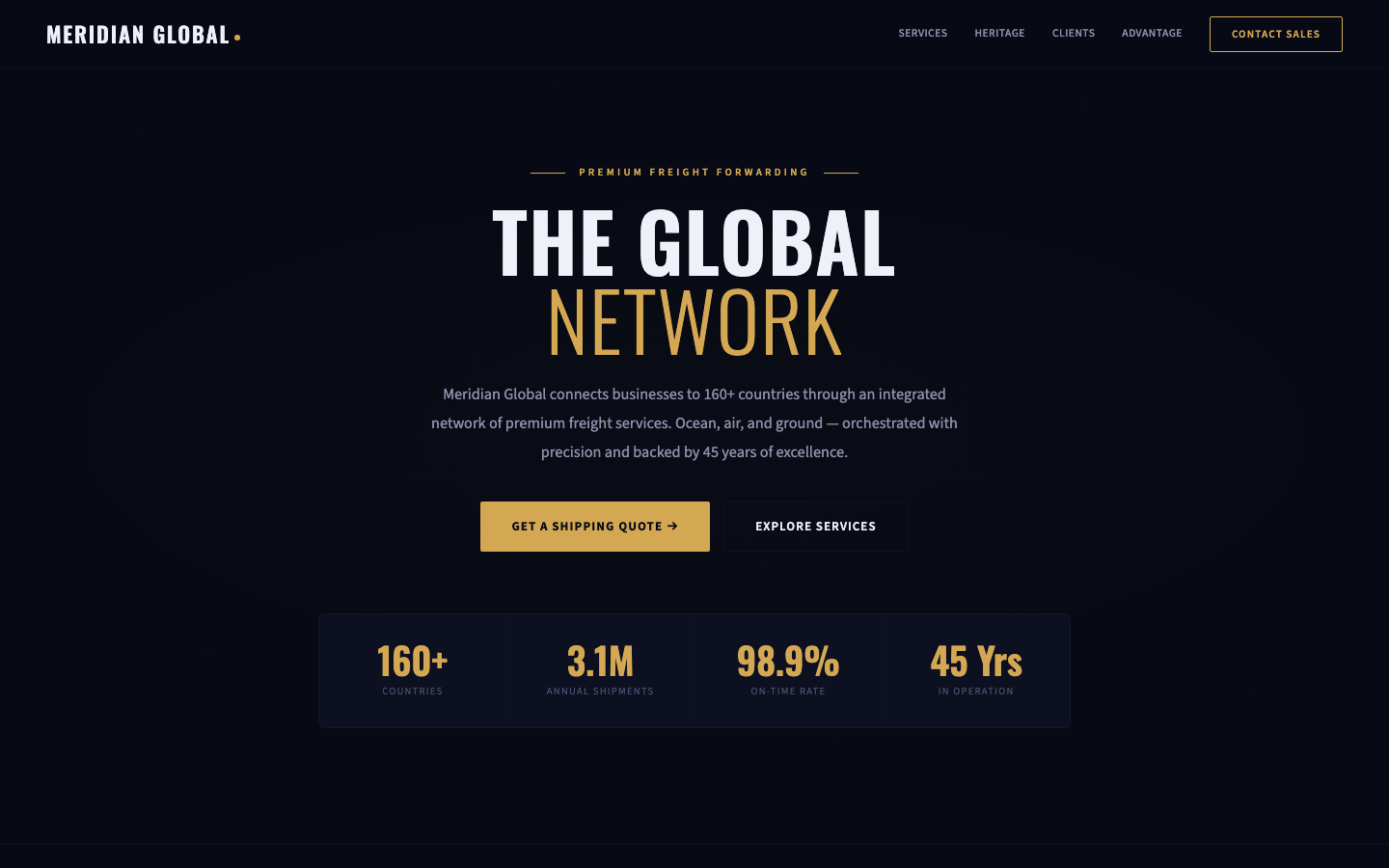 Meridian Global Freight — Network Premium