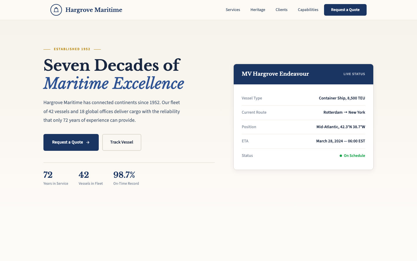 Hargrove Maritime — International Shipping Since 1952