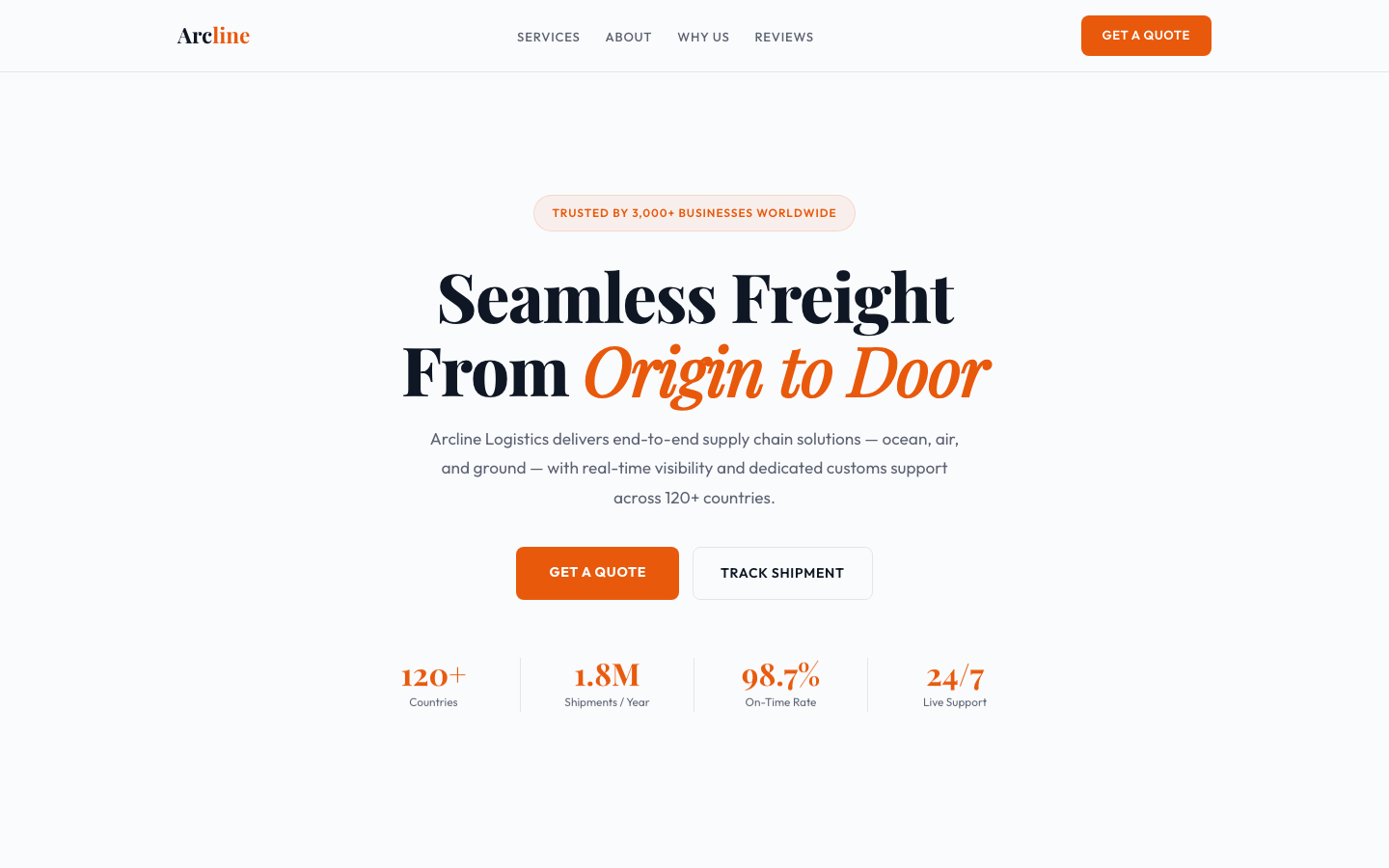 Arcline Logistics — Seamless Global Shipping