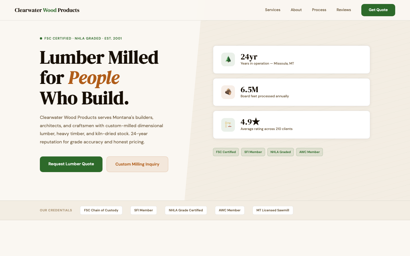 Clearwater Wood Products