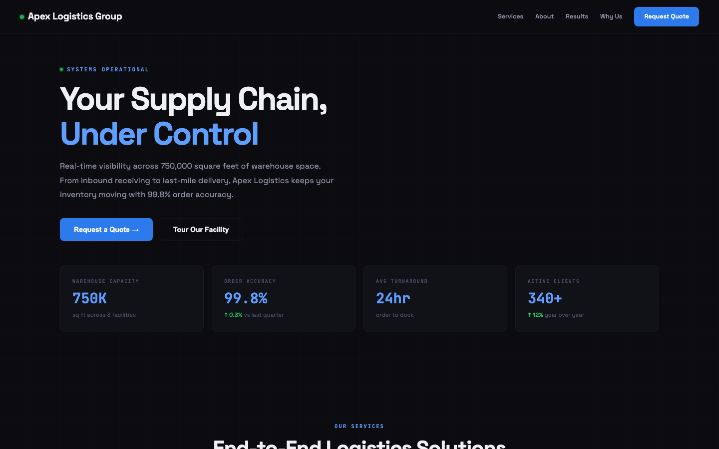 Warehouse Logistics — Command Center