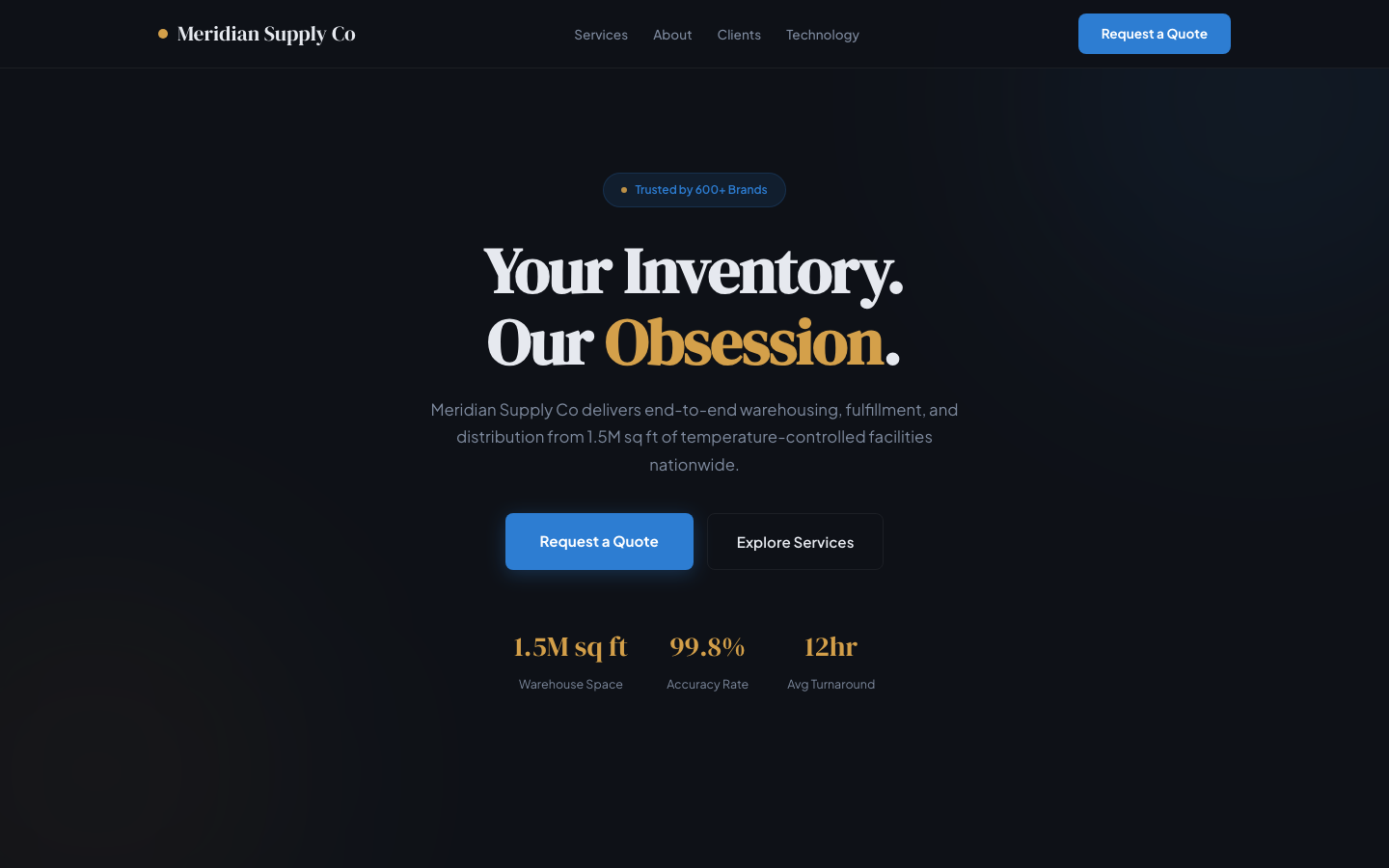 Meridian Supply Co — Warehouse & Distribution